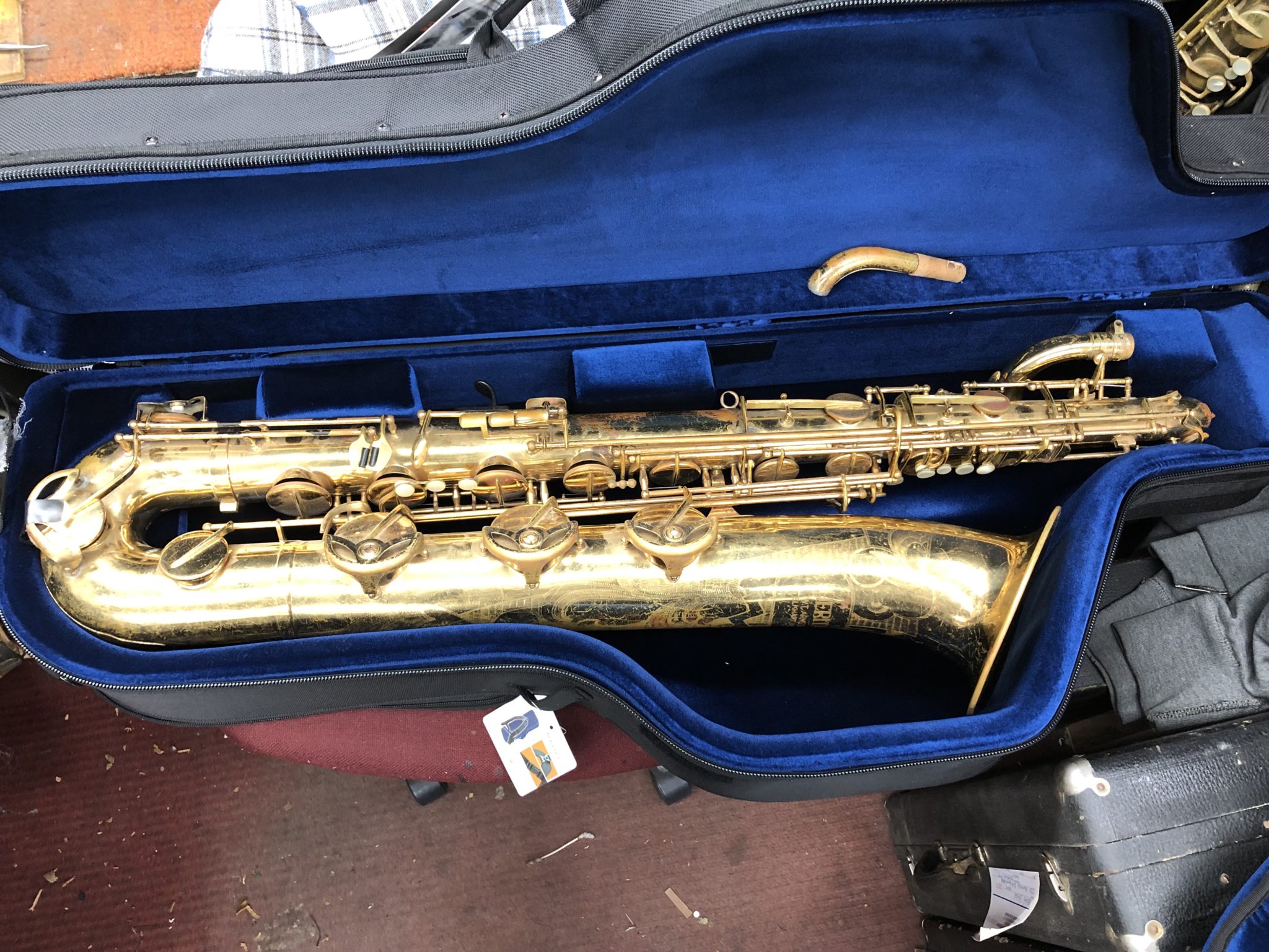 Armstrong Heritage Baritone Sax made by H. Couf Hollis Music and Repair
