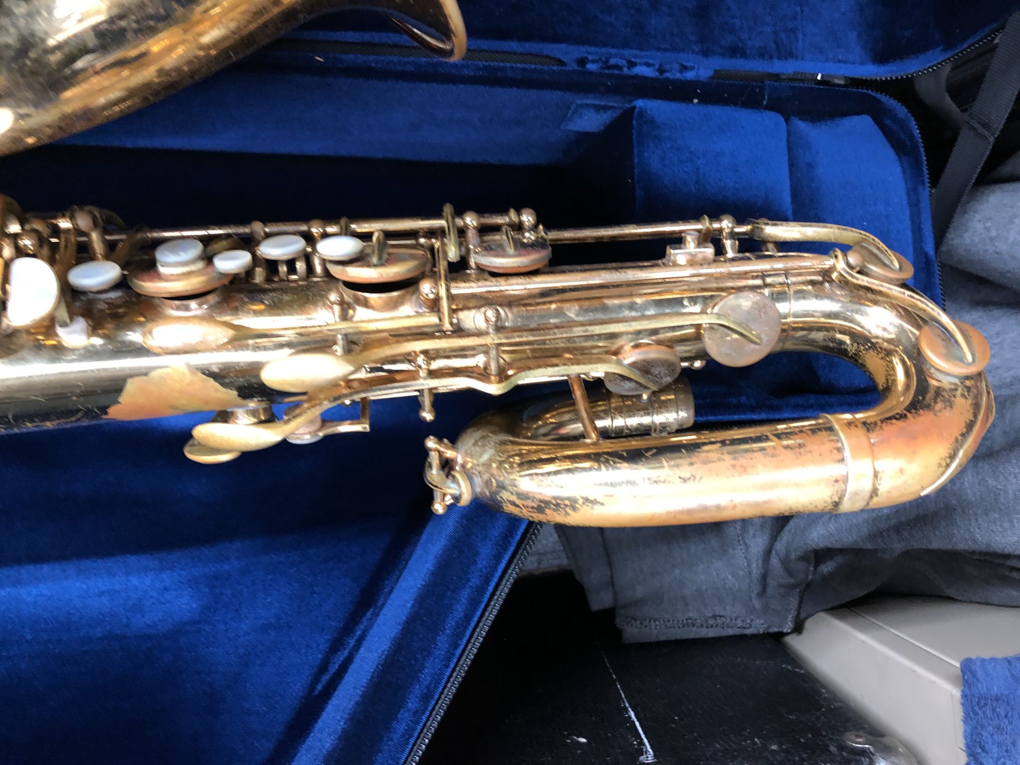 Armstrong Heritage Baritone Sax made by H. Couf Hollis Music and Repair