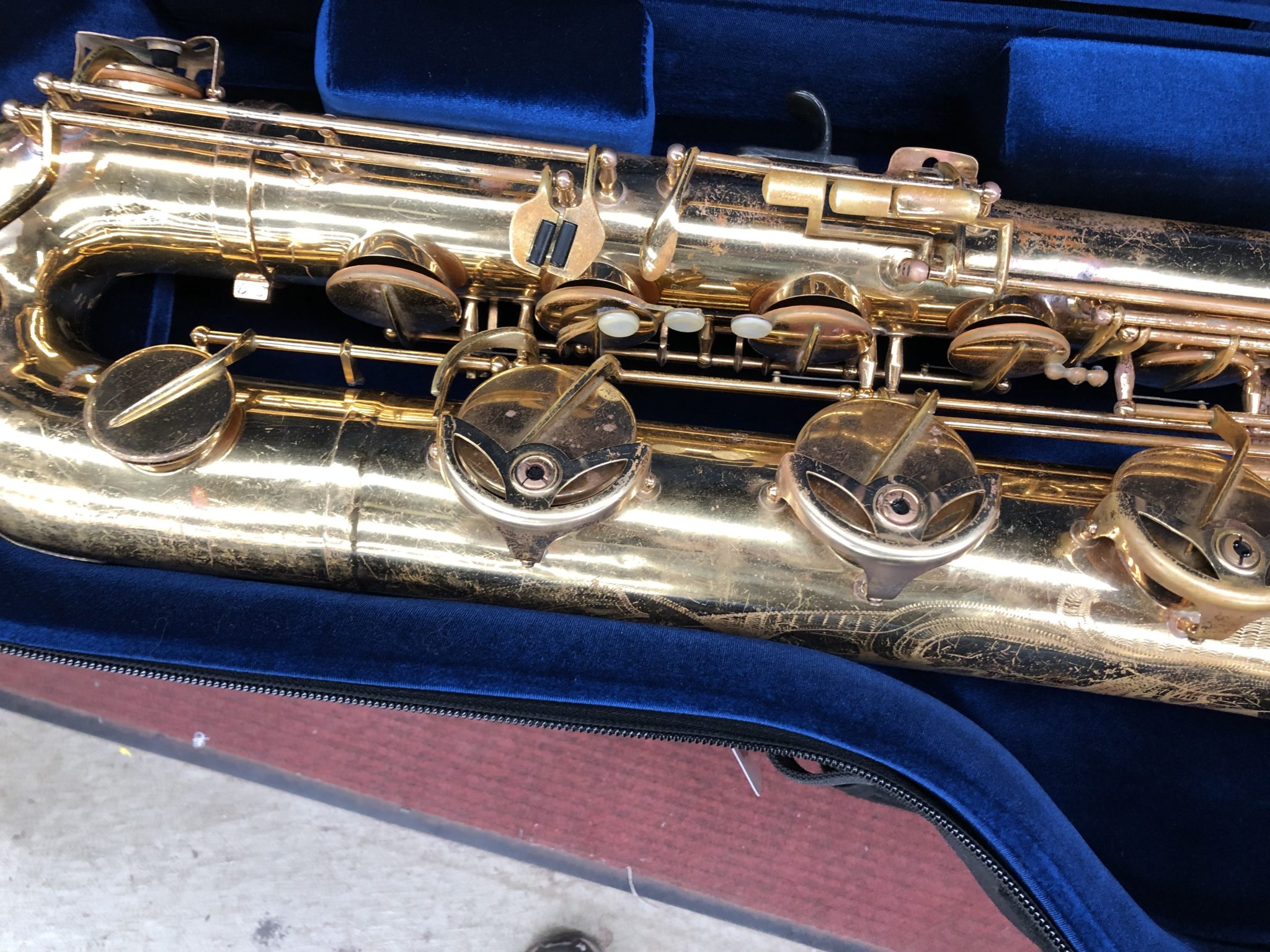 Armstrong Heritage Baritone Sax made by H. Couf Hollis Music and Repair